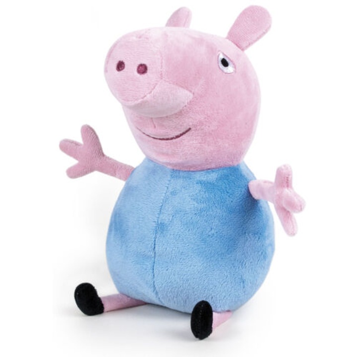 Plüss játék, Peppa Pig Happy Oink, rózsaszín és kék, magassága 20 cm, modell 2