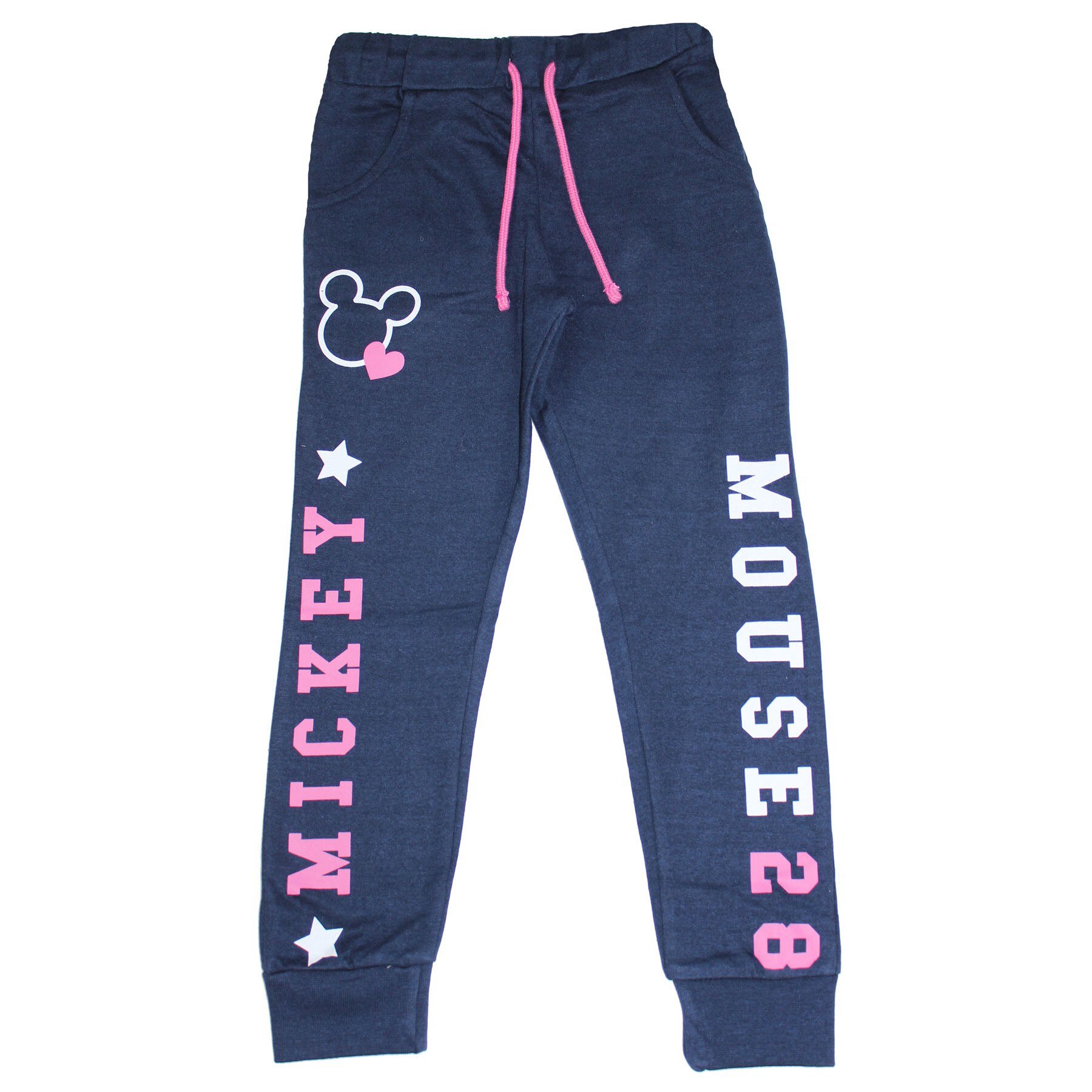Pantaloni de trening, Mickey, bluemarin cu roz