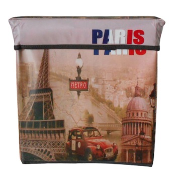 Cutie piabila pentru depozitare Paris ,32 x 32 x 32 cm , Maron/Rosu Cutie piabila pentru depozitare Paris ,32 x 32 x 32 cm , Maron/Rosu
