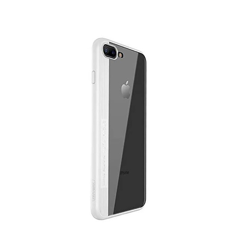 Set Husa protectie pentru iphone 7 / 8, Ultra Slim, Transparent/Alb si folie protectie ecran, Joyshell