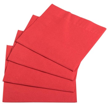 Servetele Rosii din Hartie FLUFFY, 150 Buc/Set, 33x33 cm, 2 Straturi Servetele Rosii din Hartie FLUFFY, 150 Buc/Set, 33x33 cm, 2 Straturi