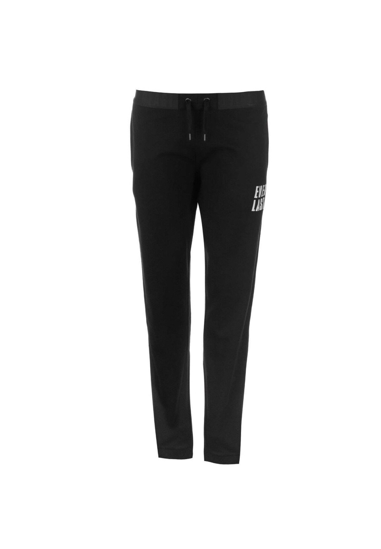 Pantaloni din bumbac cu talie elastica Everlast Open Hem, Negru, M