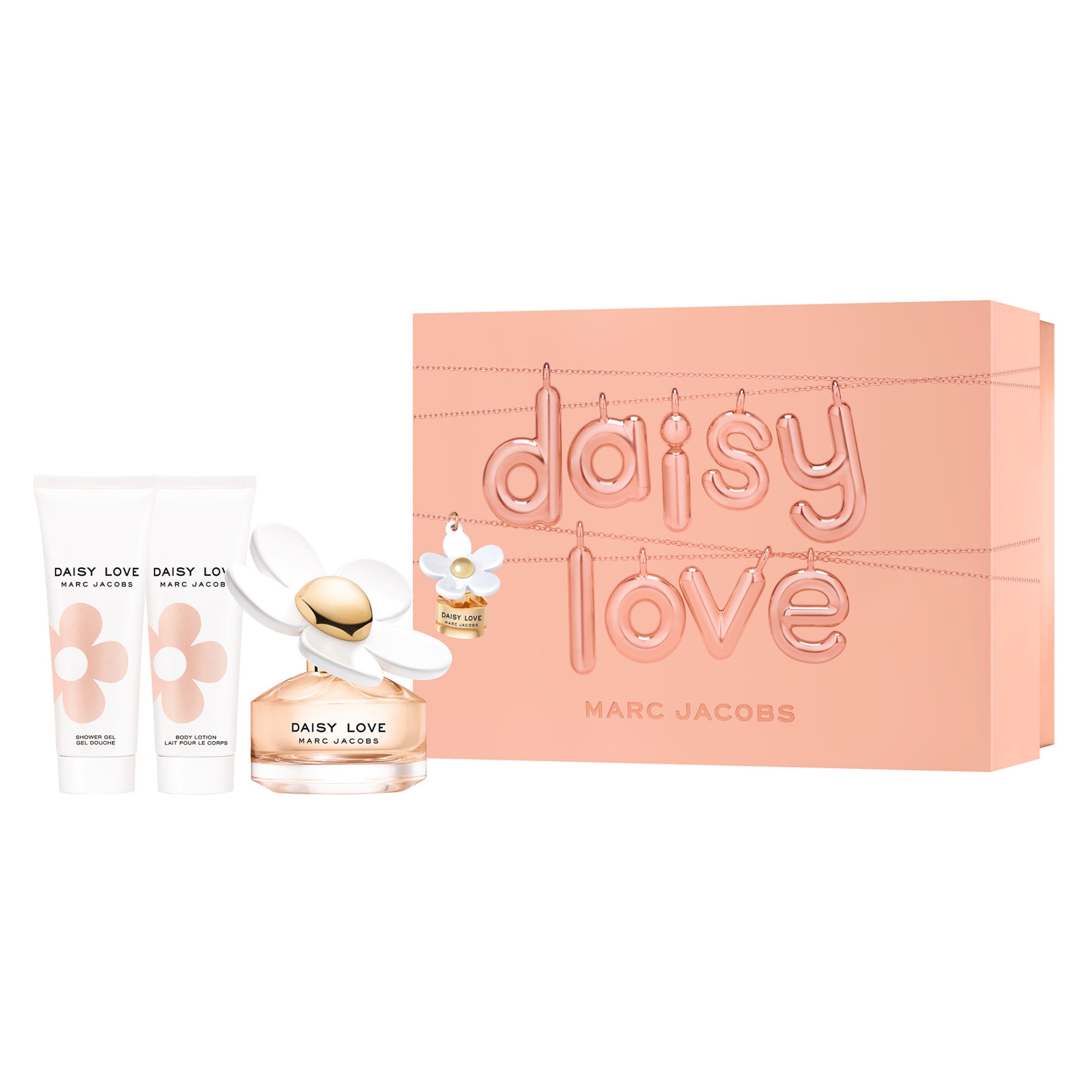 Set Marc Jacobs, Daisy Love, Femei: Apa de Toaleta, 50 ml + Lotiune de corp, 75 ml + Gel de dus, 75 ml
