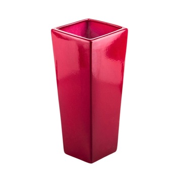 Vaza ceramica Kwadrat, dimensiune 10x10 cm, rosie Vaza ceramica Kwadrat, dimensiune 10x10 cm, rosie