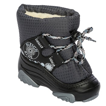 Cizme de iarna, Demar Snow Mar A, cu interior lana naturala, Negru Cizme de iarna, Demar Snow Mar A, cu interior lana naturala, Negru