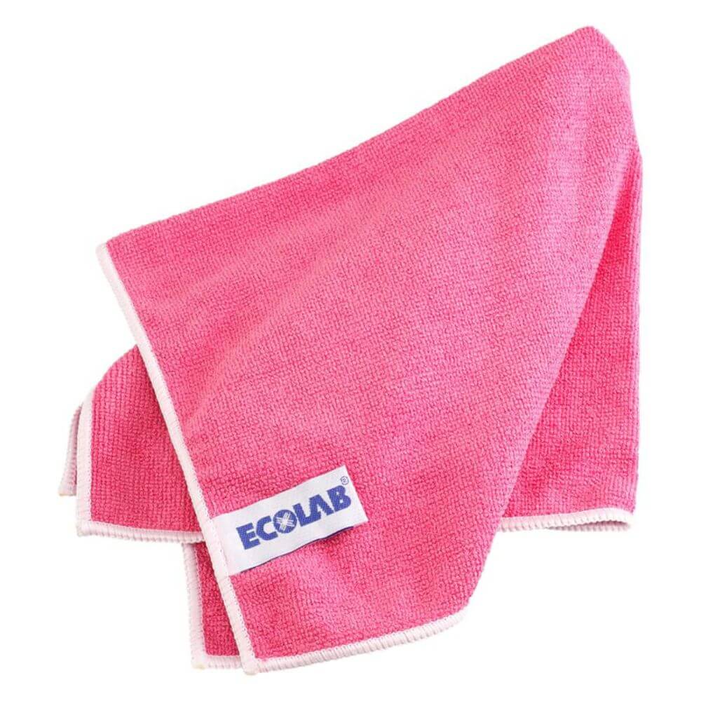 Set 5 Lavete Universale ECOLAB Polifix din Microfibra, 40x40 cm, Roz