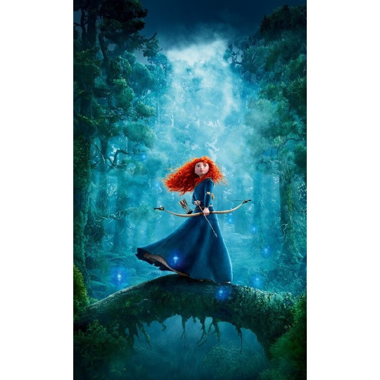 Fototapet de perete autoadeziv si lavabil Printesa Merida 2, 135 x 225 cm