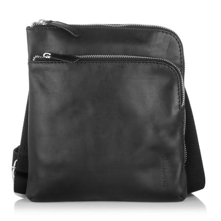 Geanta de umar pentru barbati, Silver Flame, SFT8182S, Negru