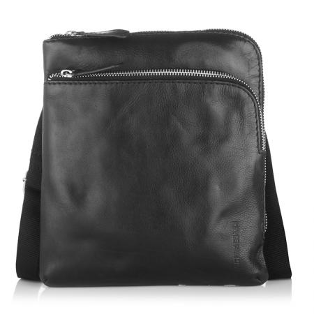 Geanta de umar pentru barbati, Silver Flame, SFT8181S, Negru