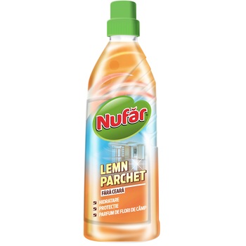 Solutie curatare lemn si parchet fara ceara Nufar, 750 ml Solutie curatare lemn si parchet fara ceara Nufar, 750 ml