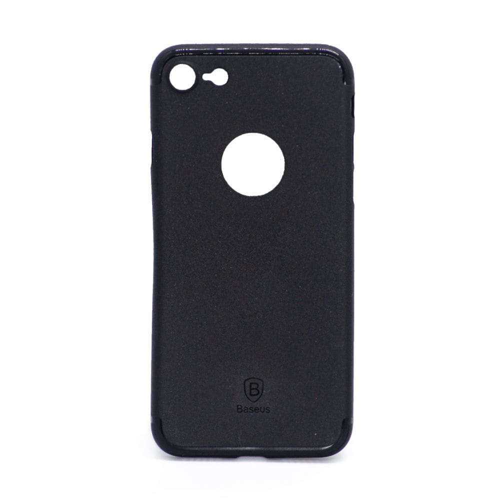 Husa Toc iPhone 8, Baseus Paper Case, Model Negru - Carcasa pentru Protectie Antisoc Smartphone