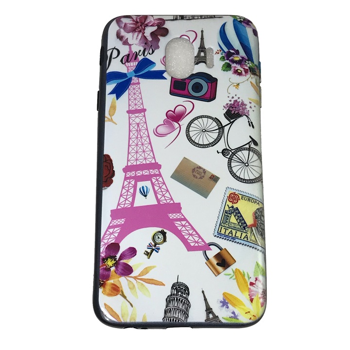 Husa compatibila cu Samsung J4, Carcasa din silicon, Design Paris