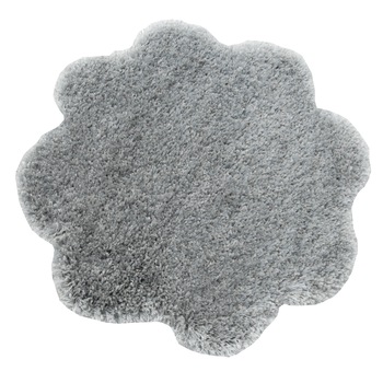 Covor floare gri 100 x 100 cm pufos grosime 5 cm, greutate 3200 g/mp Covor floare gri 100 x 100 cm pufos grosime 5 cm, greutate 3200 g/mp