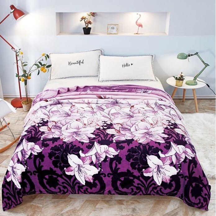 Patura cocolino moale cu model pat dublu 200X235cm culorii vii FN92