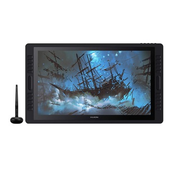 Tableta grafica Huion KAMVAS Pro 22, Functie de inclinare, Stilou fara baterie, Presiune 8192, 20 de taste, 2 bare tactile, 21.5'', Negru Tableta grafica Huion KAMVAS Pro 22, Functie de inclinare, Stilou fara baterie, Presiune 8192, 20 de taste, 2 bare tactile, 21.5'', Negru