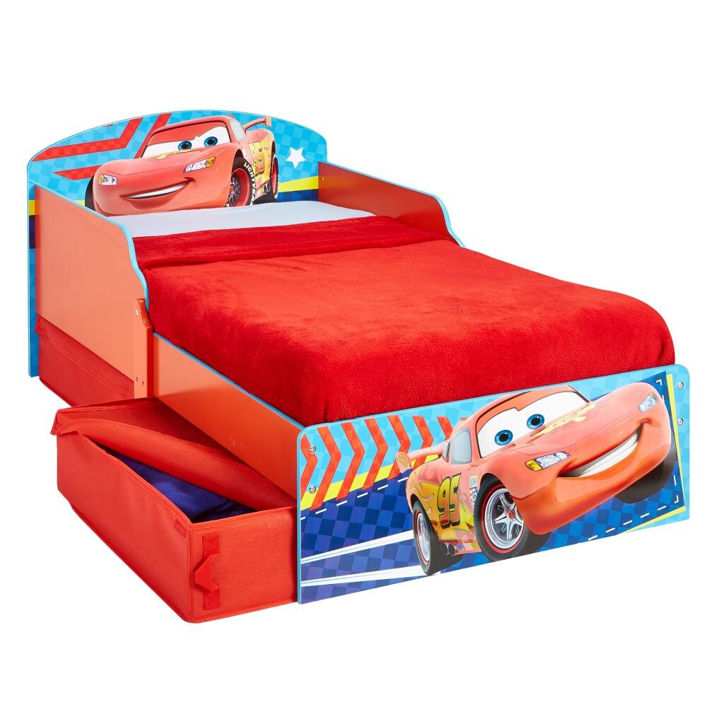 Pat Disney Cars MDF cu spatiu depozitare