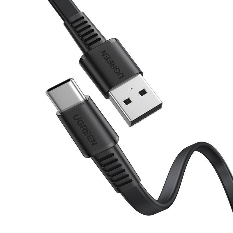 Cablu de date/ Incarcare UGREEN US332, USB-C, QC 3.0, 3A, 2m, Negru