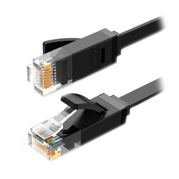 Cablu De Retea Plat UGREEN Ethernet RJ45, Cat.6, UTP, 10m Negru Cablu De Retea Plat UGREEN Ethernet RJ45, Cat.6, UTP, 10m Negru