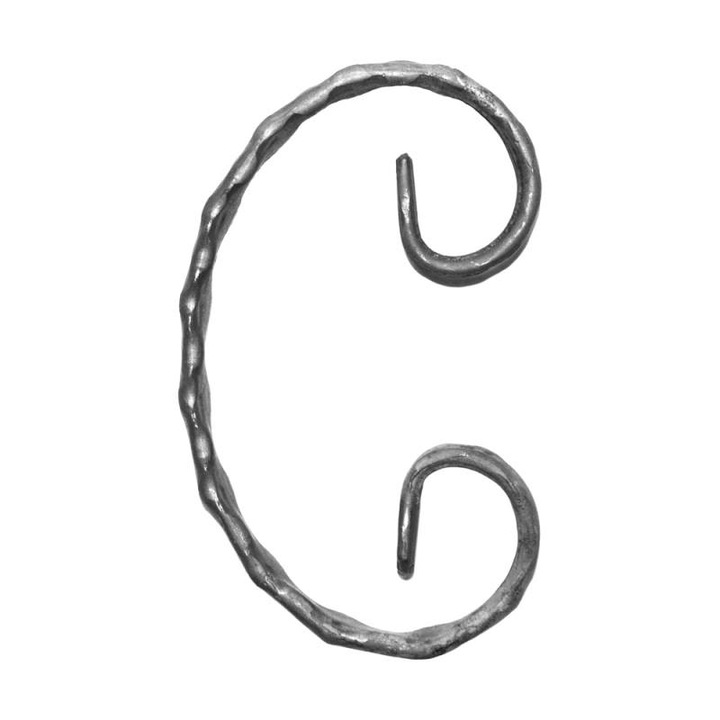 Element C pentru Porti si Garduri din Fier Forjat, Profil Amprentat 15x7.5cm, 10.097.01
