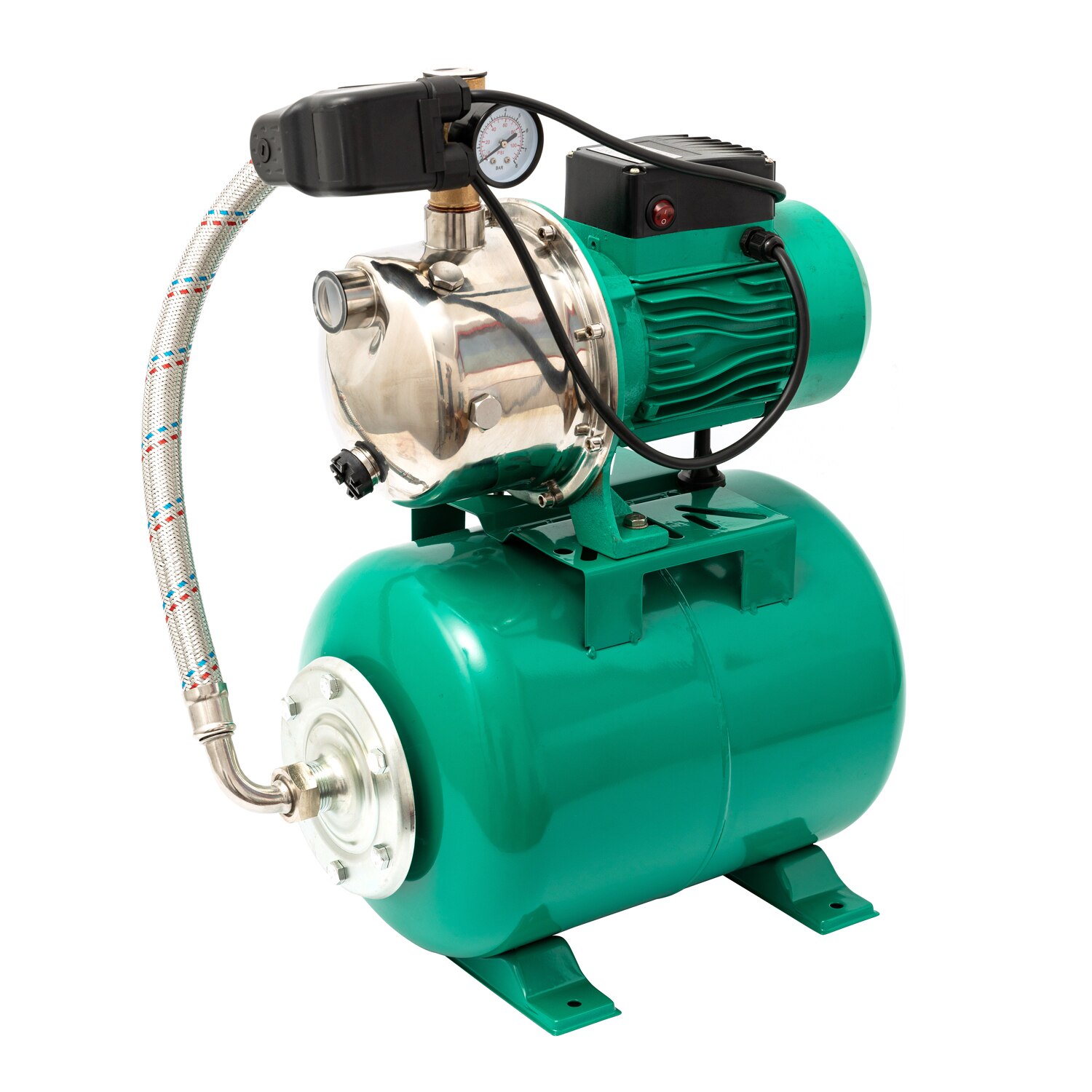 Hidrofor AutoJet 100SS Alpin Profi, 24L, 1500W, 55l/min, Refulare 45m, Absorbtie 9m, cap pompa inox, motor 100% cupru