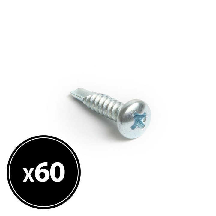 Önfúró laposfejű lemezcsavar 4,2 x 19 mm (60 db / csomag)