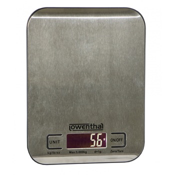 Cantar digital de bucatarie inox lowenthal, 5 kg, 2 baterii AAA 1.5 V Cantar digital de bucatarie inox lowenthal, 5 kg, 2 baterii AAA 1.5 V