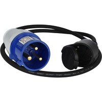 prelungitor cu adaptor konner amp sohnen ks ex1m-1s 1 metru lungime 3600 w stecher 1  32  250v priza 1  16  250v cablu 3  15 mm 2m 100 cupru  imagen 53_0_
0