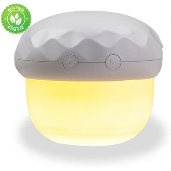 Lampa de veghe proiector pentru copii portabila cu LEDuri multicolore si cu reglare a intensitatii, lumina alba, albastra, galbena, 5 seturi de filme, reincarcare USB, Ciuperca, alb Lampa de veghe proiector pentru copii portabila cu LEDuri multicolore si cu reglare a intensitatii, lumina alba, albastra, galbena, 5 seturi de filme, reincarcare USB, Ciuperca, alb