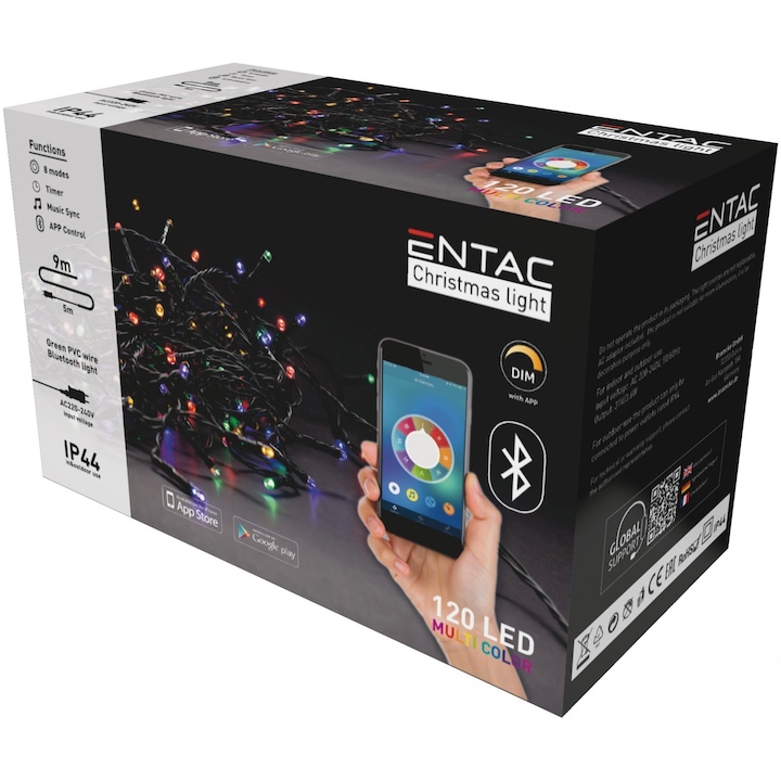Entac Christmas ip44 string light 120 led mc 9m bt приложение
