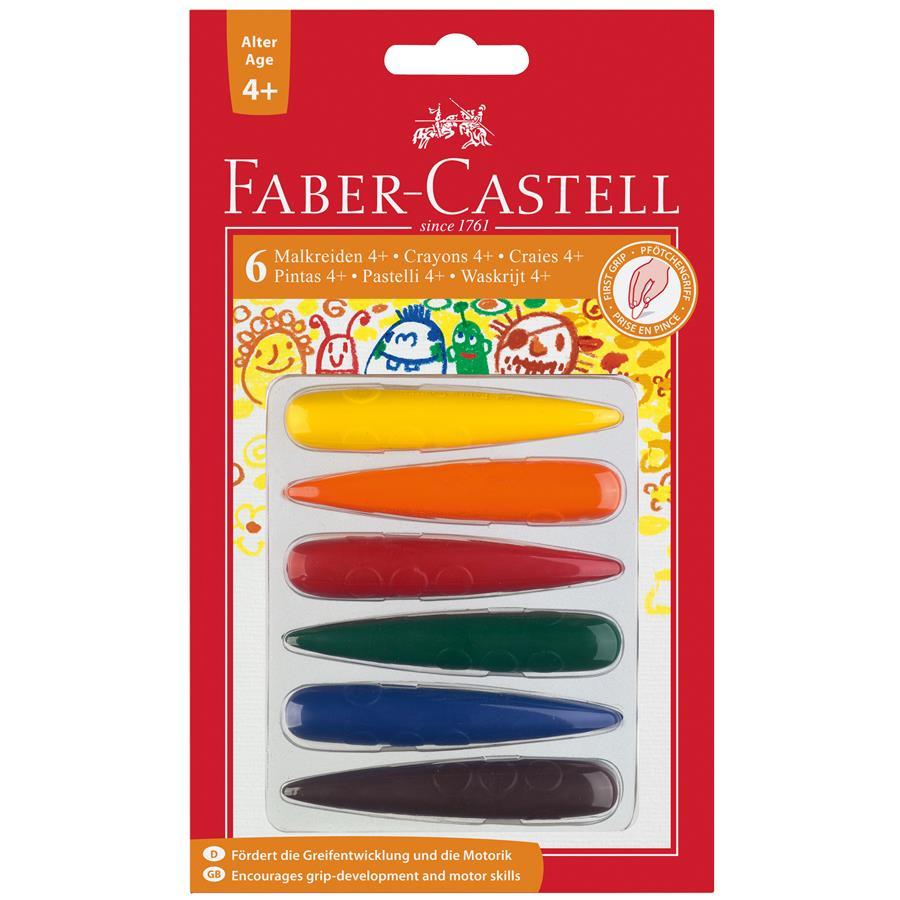 Creioane Cerate Degete Faber-Castell, 6 culori