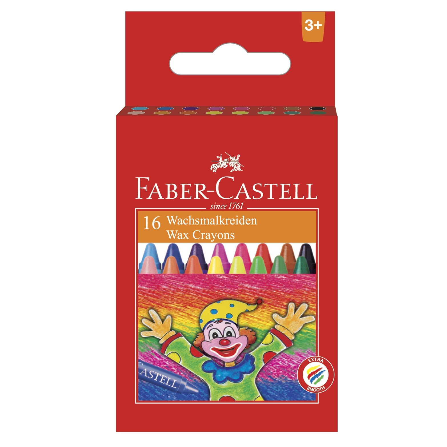 Creioane Cerate Clown Faber-Castell, 16 culori