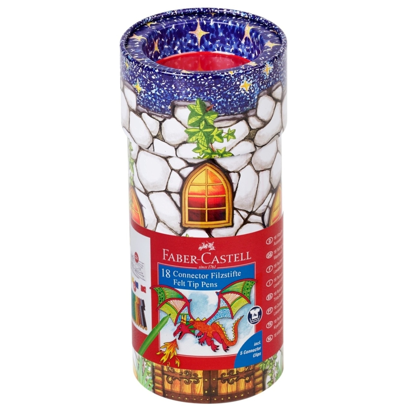 Carioca Castel Connector Faber-Castell, 18 Culori