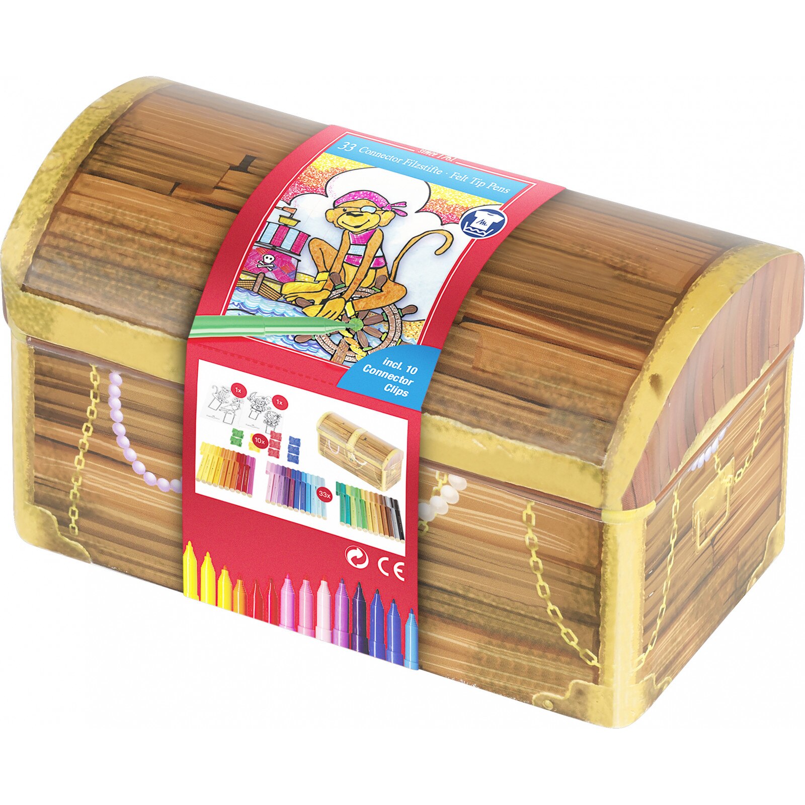 Lada de comori Connector Faber-Castell, 33 carioci