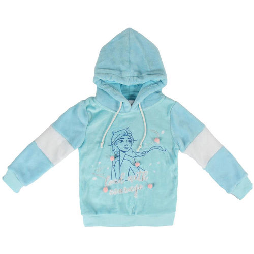 Bluza cu gluga tip polar pentru copii, Disney, Frozen 2, Turcoaz