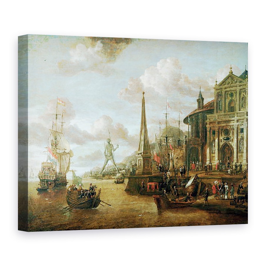 Tablou canvas - Abraham Storck - Portul Rodos, 75 x 100 cm