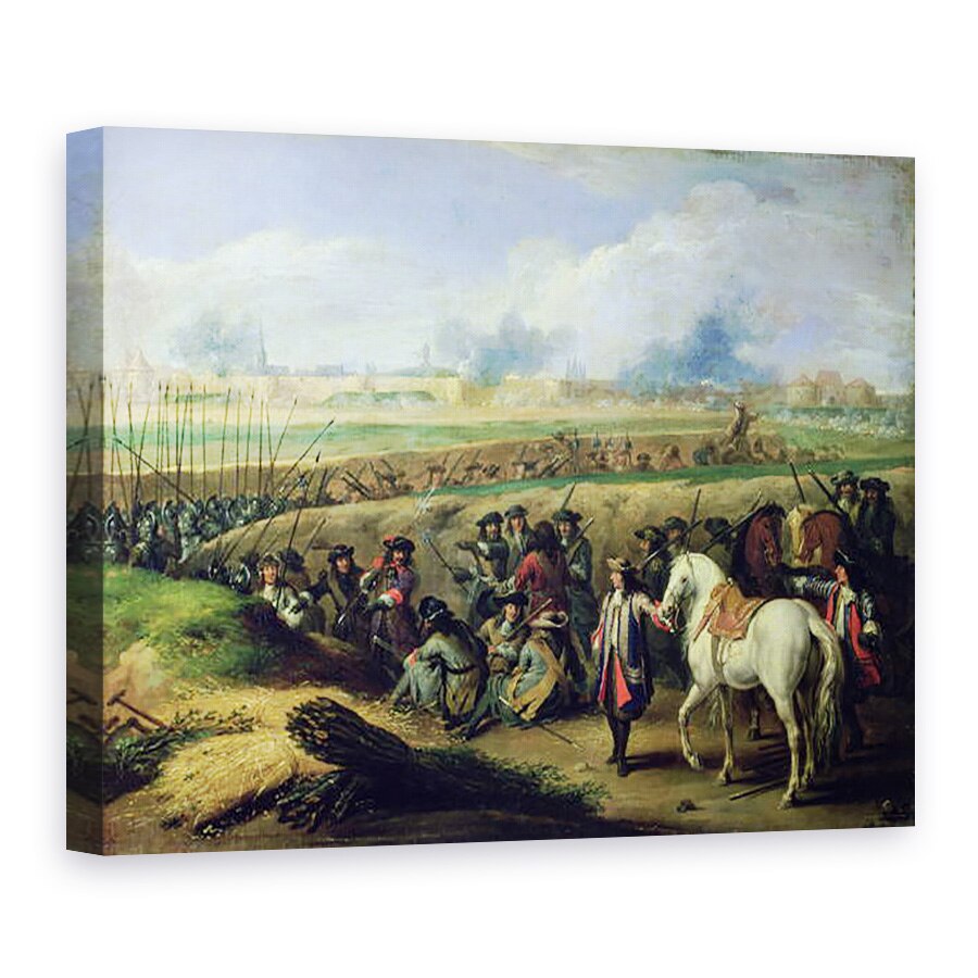 Tablou canvas - Adam Frans Van der Meulen - Ludovic al XIV-lea 1638-1715 la asediul Tournai, 75 x 100 cm