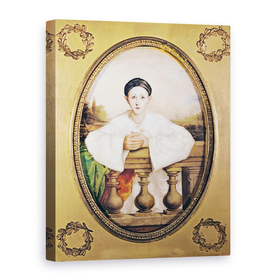 Tablou canvas - A. Trouve - Portretul lui Gaspard Deburau 1796-1846 ca Pierrot, 75 x 100 cm