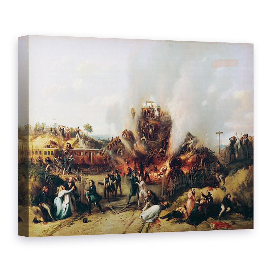 Tablou canvas - A Provost - Dezastru pe calea ferata intre Versailles si Bellevue, 75 x 100 cm