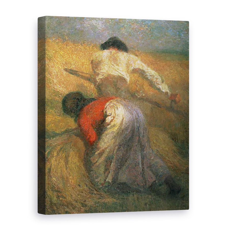 Tablou canvas - Adolphe Joseph Thomas Monticelli - Recoltarea, 75 x 100 cm