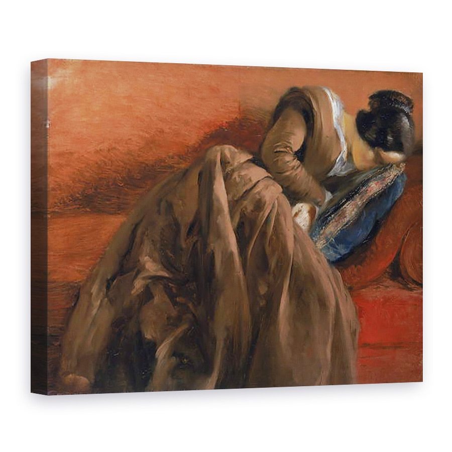 Tablou canvas - Adolph Friedrich Erdmann von Menzel - Emilie, sora artistului, adormita, 75 x 100 cm