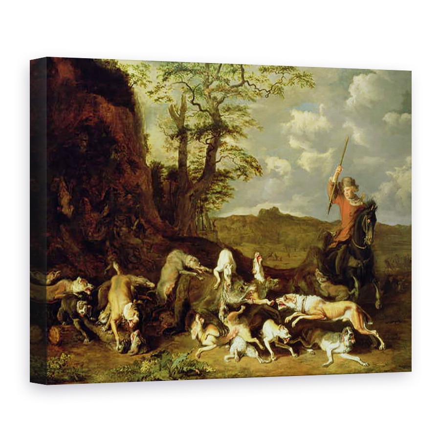 Tablou canvas - Abraham Danielsz Hondius - O vanatoare de ursi, 75 x 100 cm