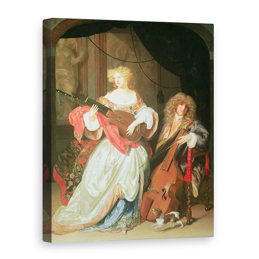 Tablou canvas - Adriaan van der Werff - Un cuplu care face muzica, 75 x 100 cm