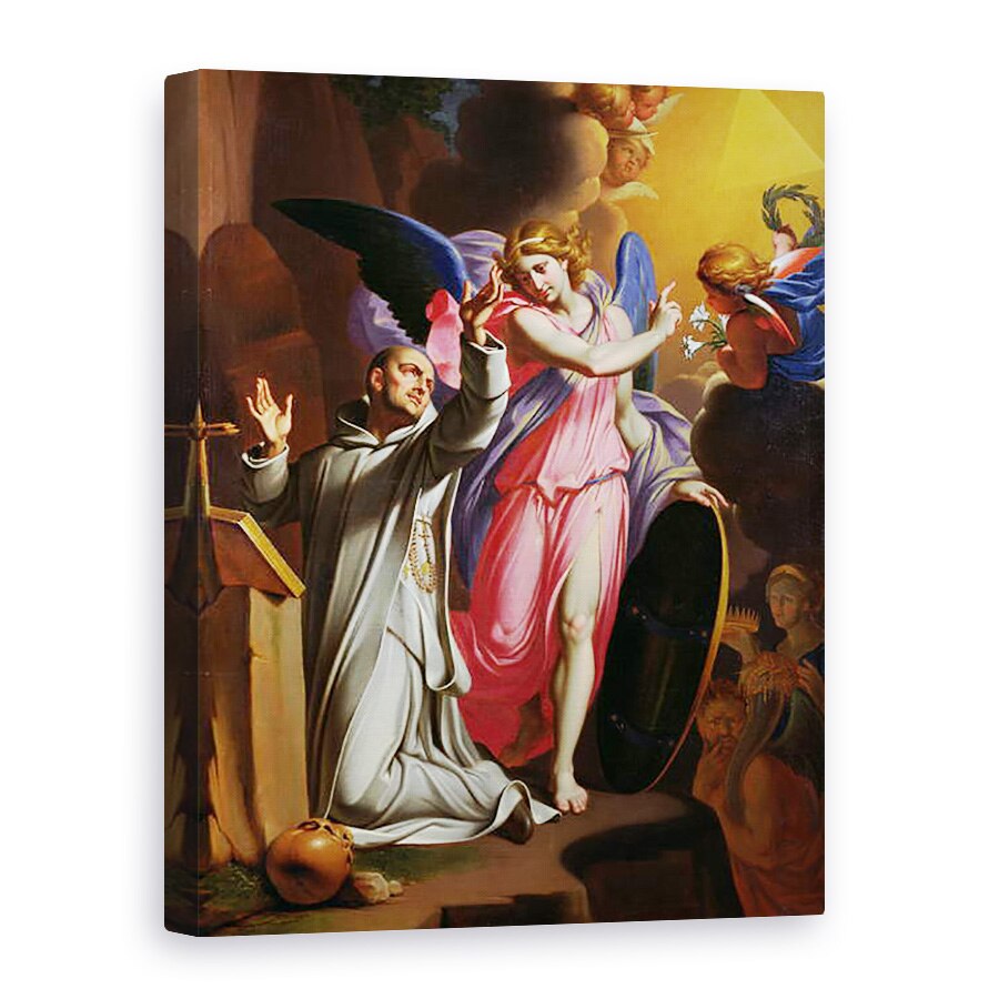 Tablou canvas - Adrien Sacquespee - Sfantul Bruno la rugaciune, 75 x 100 cm