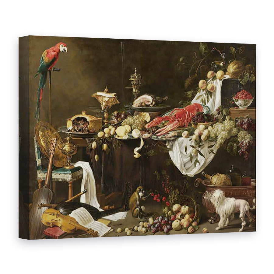 Tablou canvas - Adriaen van Utrecht - Banchet Natura moarta, 75 x 100 cm