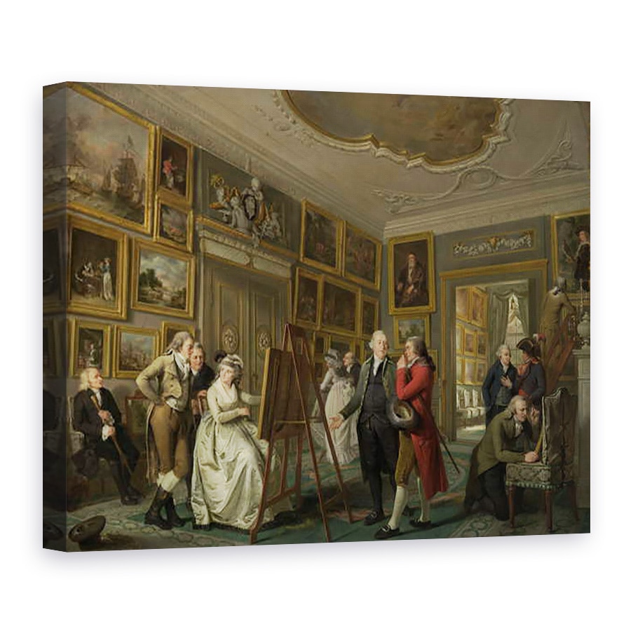 Tablou canvas - Adriaen de Lelie - Galeria de Arta a lui Jan Gildemeester Jansz, 75 x 100 cm