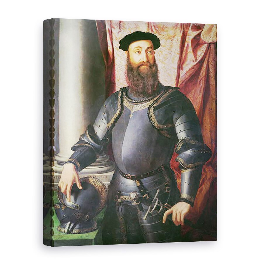 Tablou canvas - Agnolo di Cosimo Bronzino - Portretul lui Stefano Colonna, general al lui Carol al V-lea, 75 x 100 cm