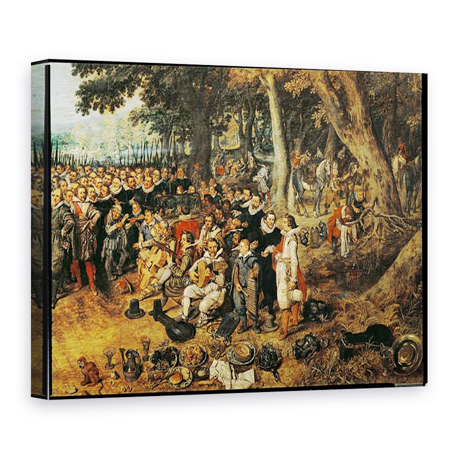 Tablou canvas - Adriaen Pietersz van de Venne - Alegorie a armistitiului din 1609 intre tarile de Jos si Spania, 75 x 100 cm