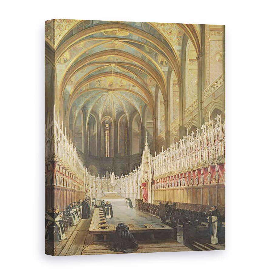 Tablou canvas - Adrien Dauzats - Interiorul Catedralei Albi, 75 x 100 cm