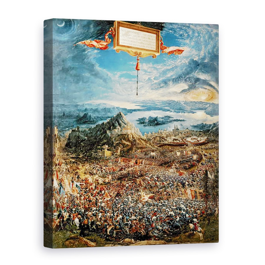 Tablou canvas - Albrecht Altdorfer - Batalia de la Issus, sau victoria lui Alexandru cel Mare, 75 x 100 cm