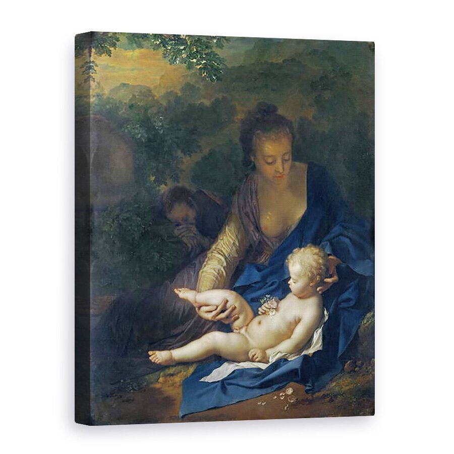 Tablou canvas - Adriaan van der Werff - Restul in zbor spre Egipt, 75 x 100 cm